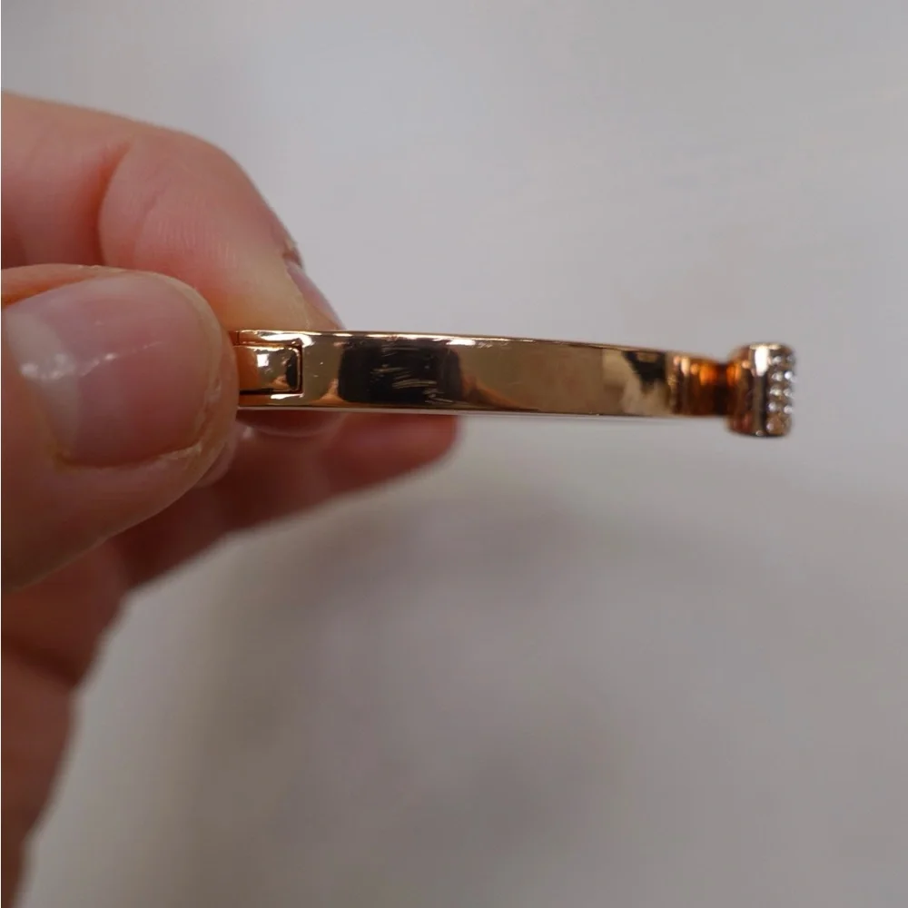 kate spade Gold Bow Pavé Crystal Bangle Bracelet - Picture 10 of 10